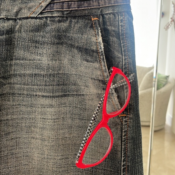 “7” DENIM MINISKIRT - Picture 2 of 9